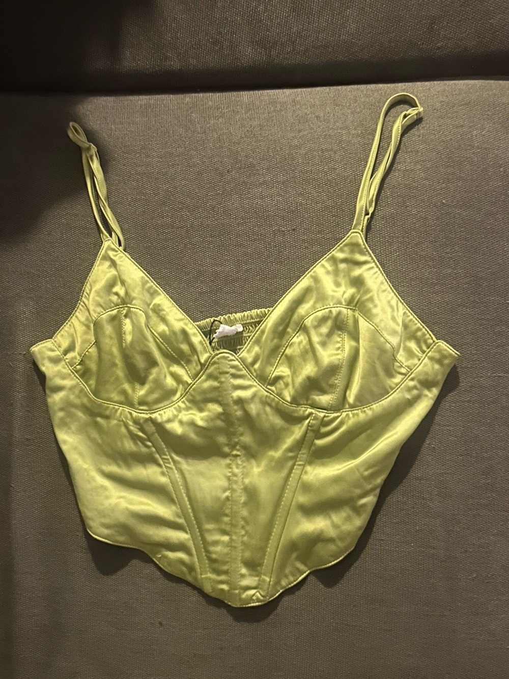 Green crop top